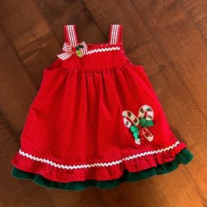 Holiday Christmas candy cane dress 24 months
